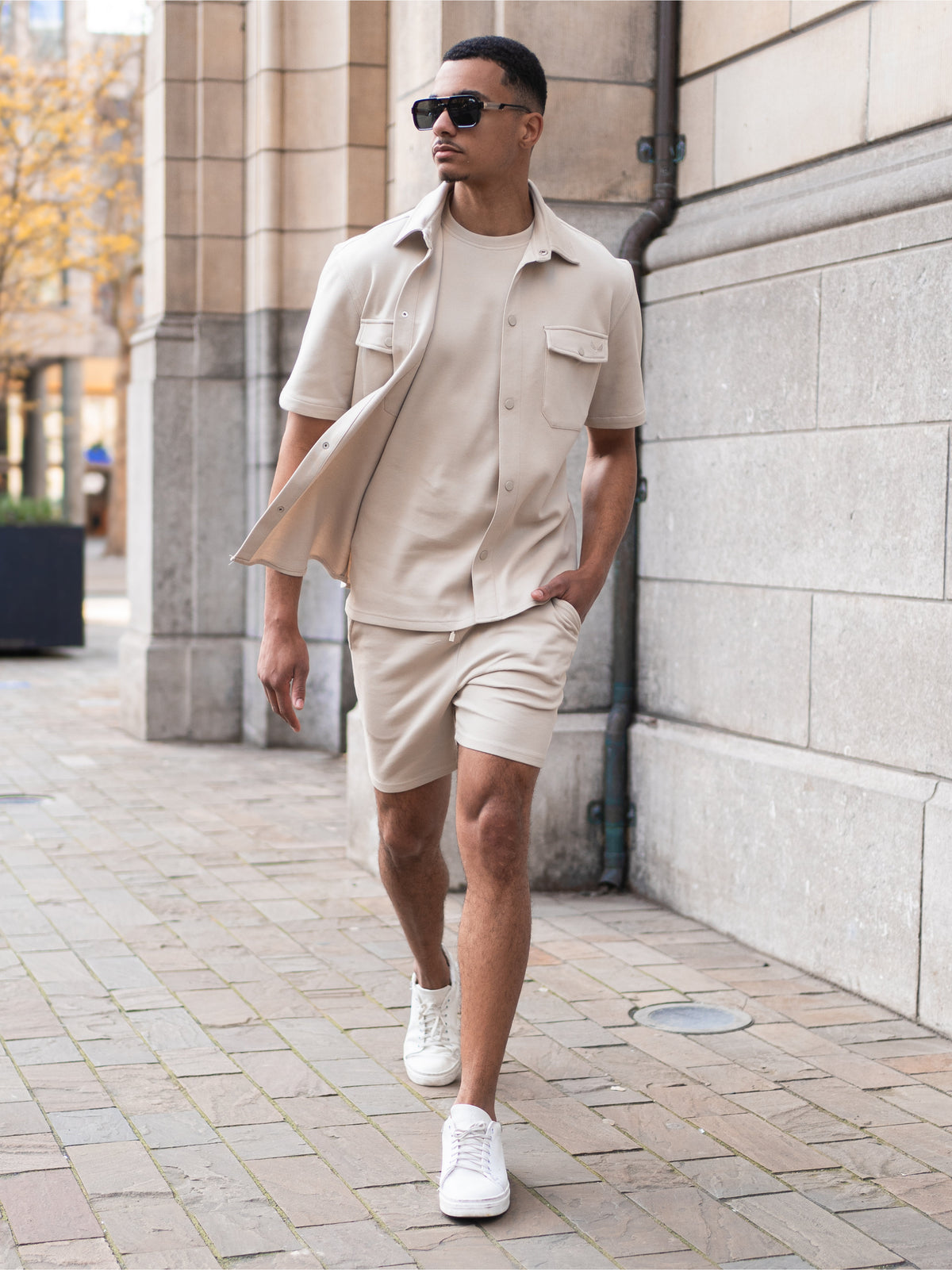 Heavyweight Pique Twinset | Bisquit