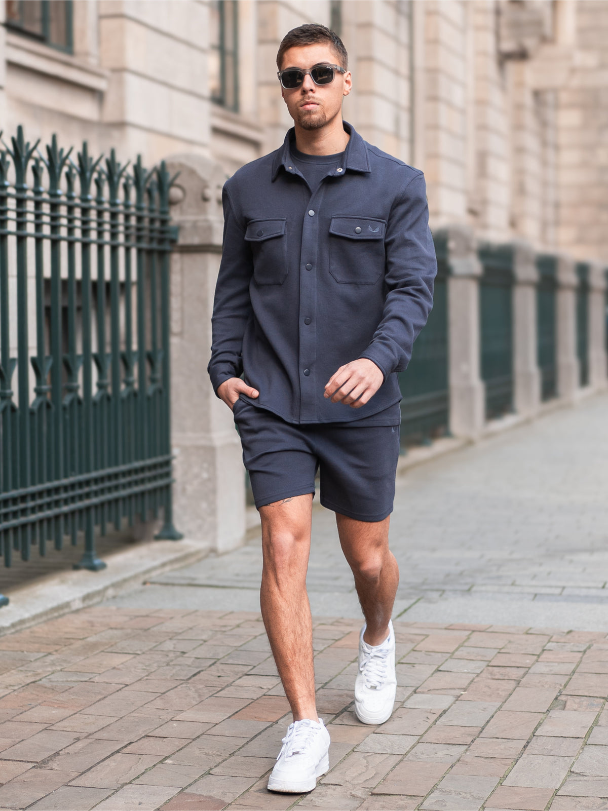 Heavyweight Pique Twinset | Ink